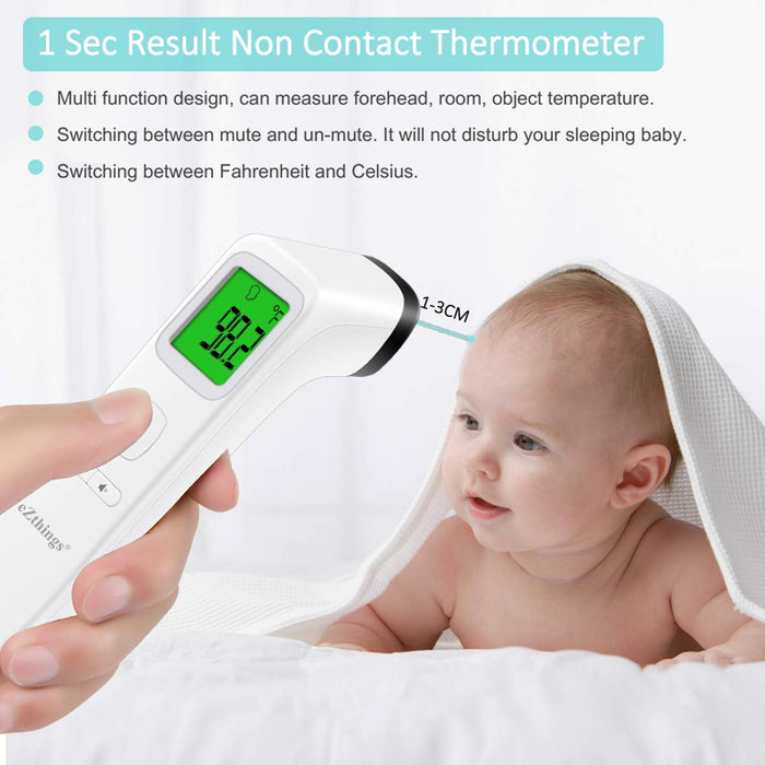 eZthings Forehead Thermometer Medical Non Touch Infrared with Fever Alarm - eThings USA Priority COVID 19 Supplies - Opening Up America Again