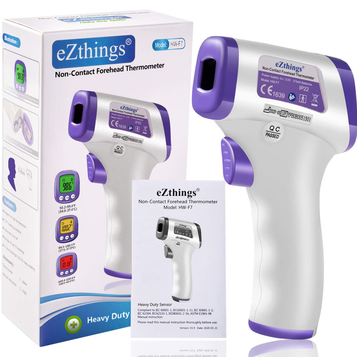 HW-F7 Non-Contact Infrared Forehead Thermometer